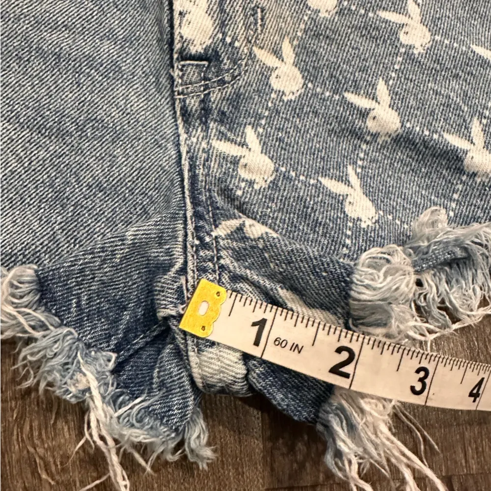 Playboy Pacsun Denim Cutoff Jean Shorts Cotton 25 Daisy Dukes Boho Grunge Bunny - Image 11
