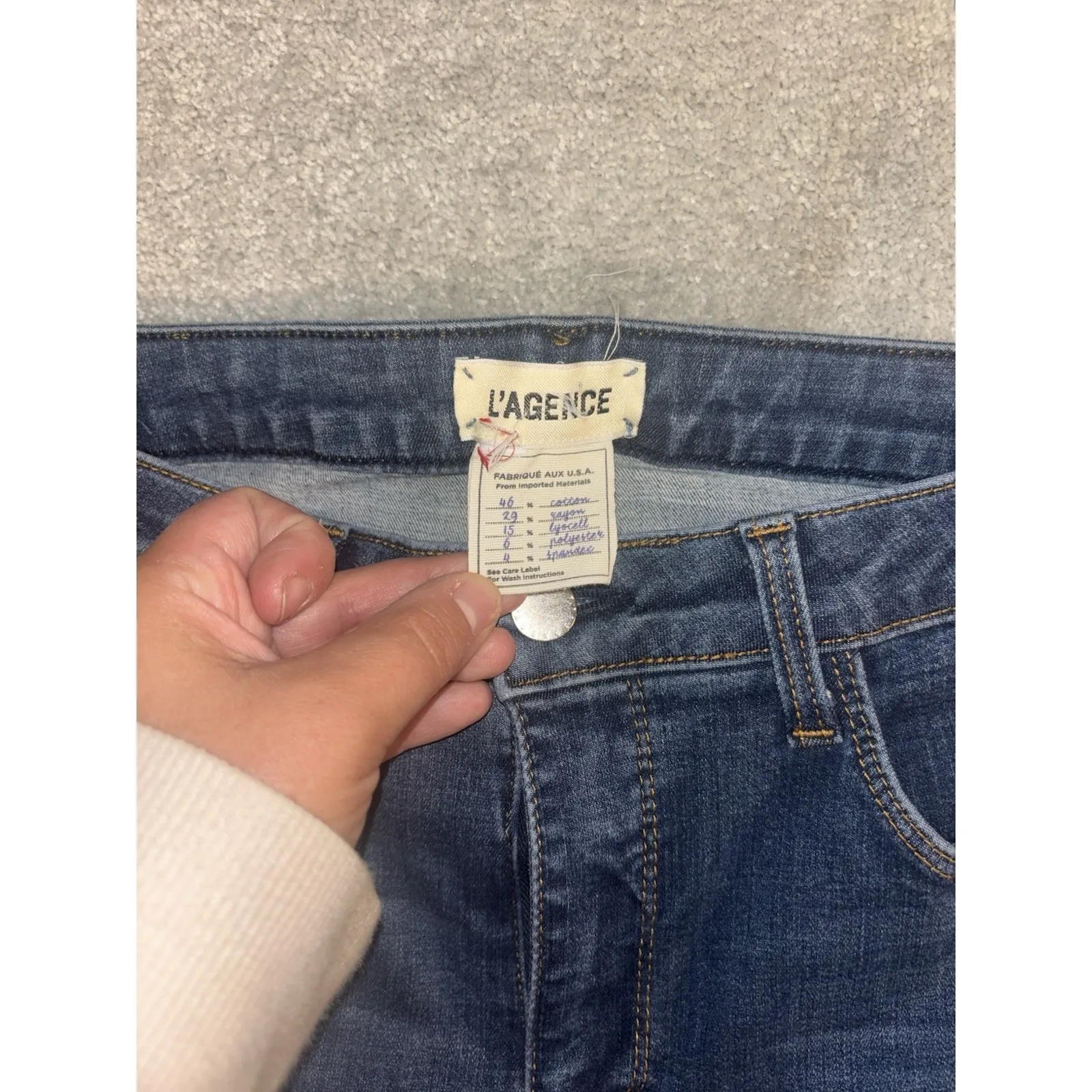 l'agence‎ margot skinny high rise new vintage jeans size 29 - Image 4