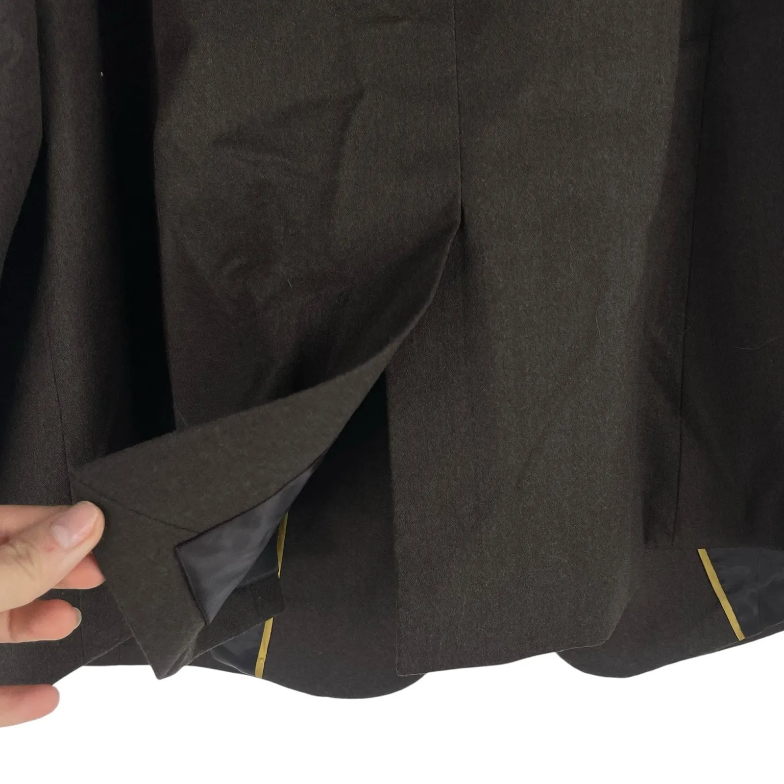 Talbots  Luxe Wool Blend Blazer Jacket 2 Buttons Dark Brown Size 18WP - Image 7