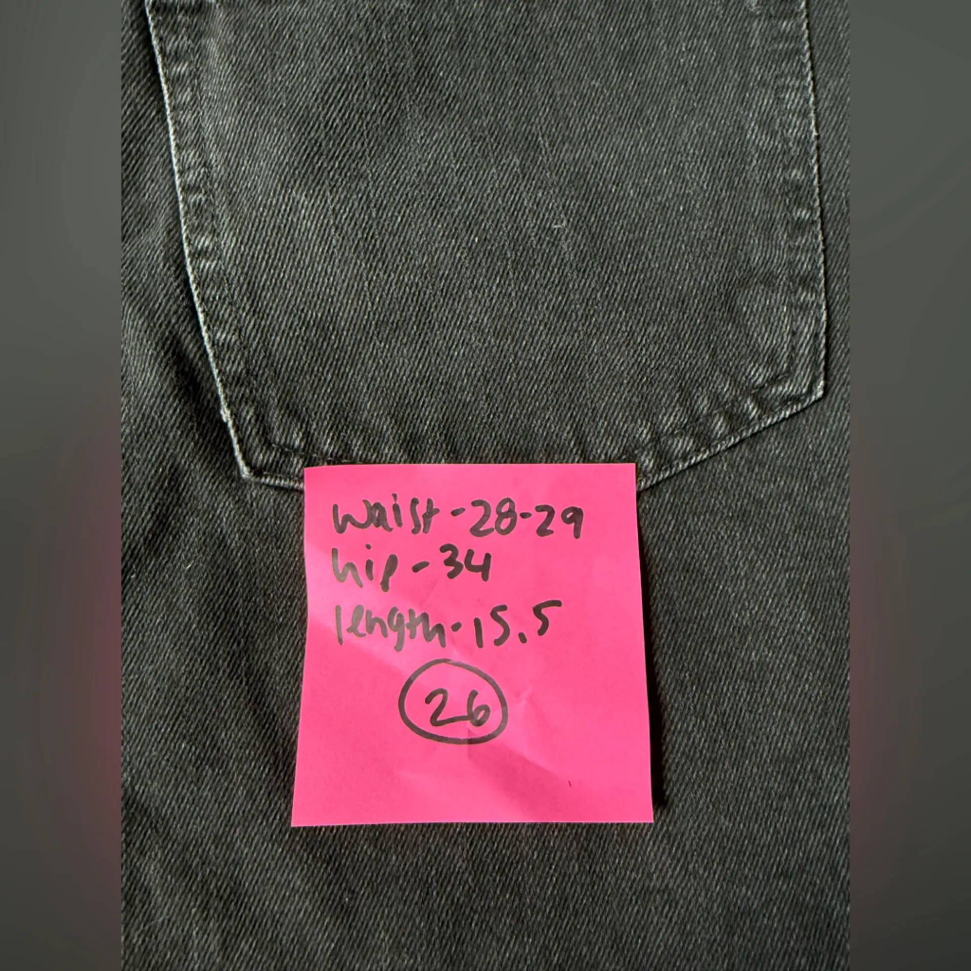 Madewell Rigid Denim A Line Skirt Mini Skirt Black Gray Size 26 - Image 6