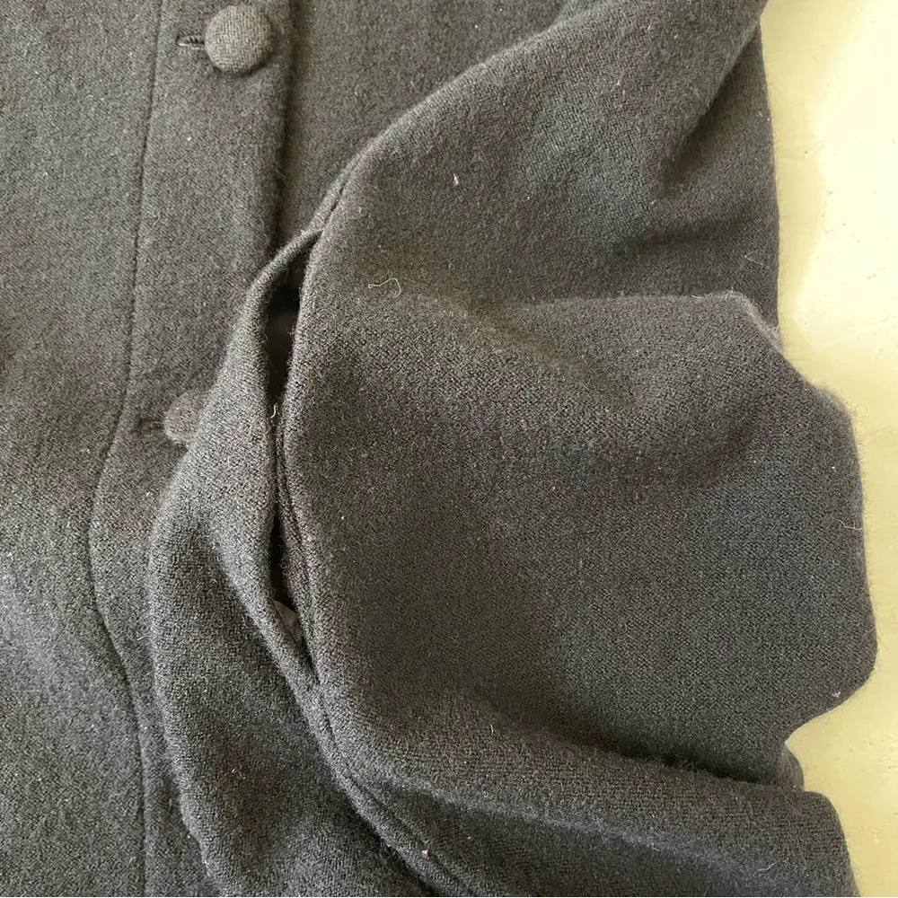 Nanette Lepore Black Wool Y2K Trench Bell Sleeve Pea Coat Size M - Image 7