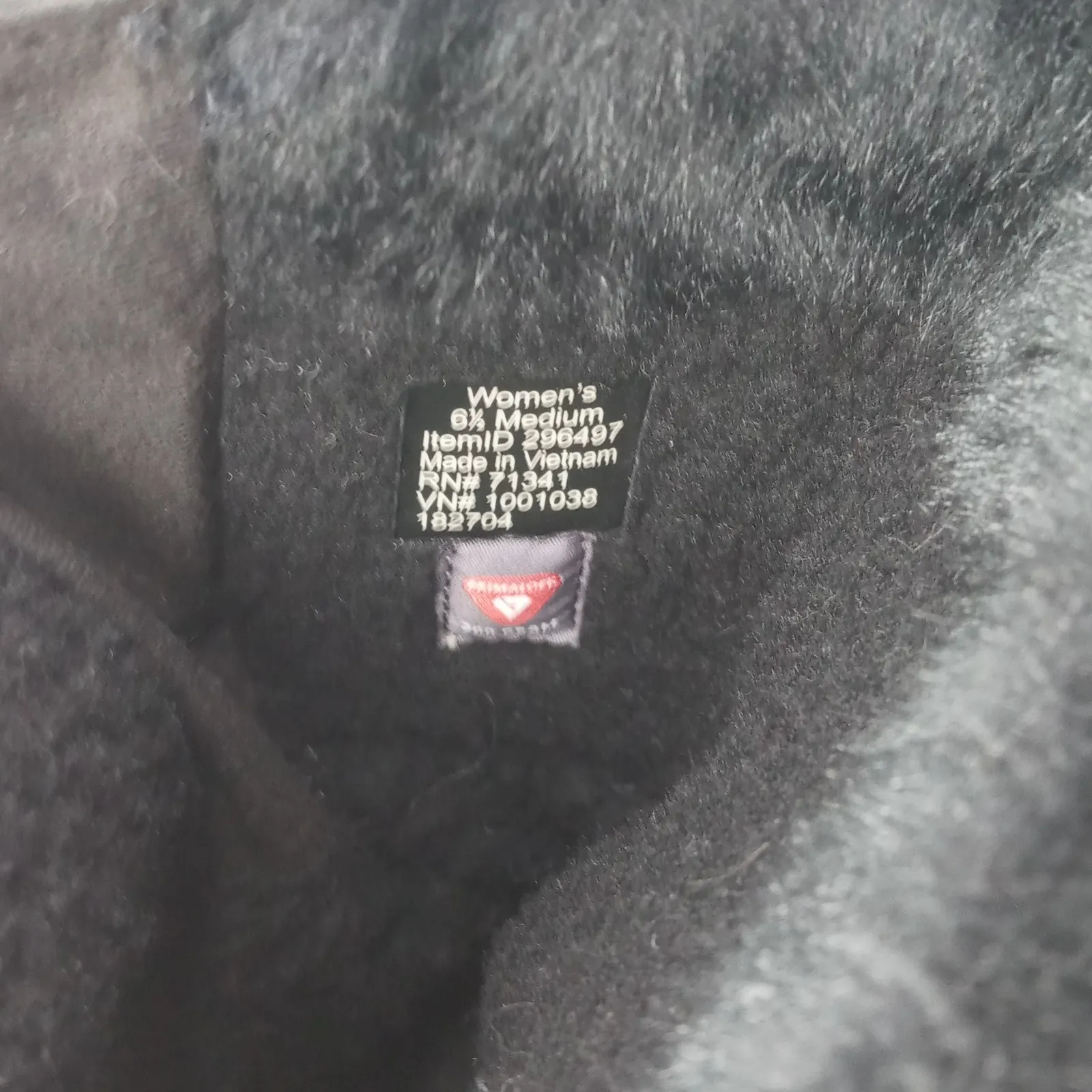 LL Bean Boots Womens 6.5 M Tek 2.5 Primaloft Winter Snow Black Quilted Faux Fur‎ - Image 11