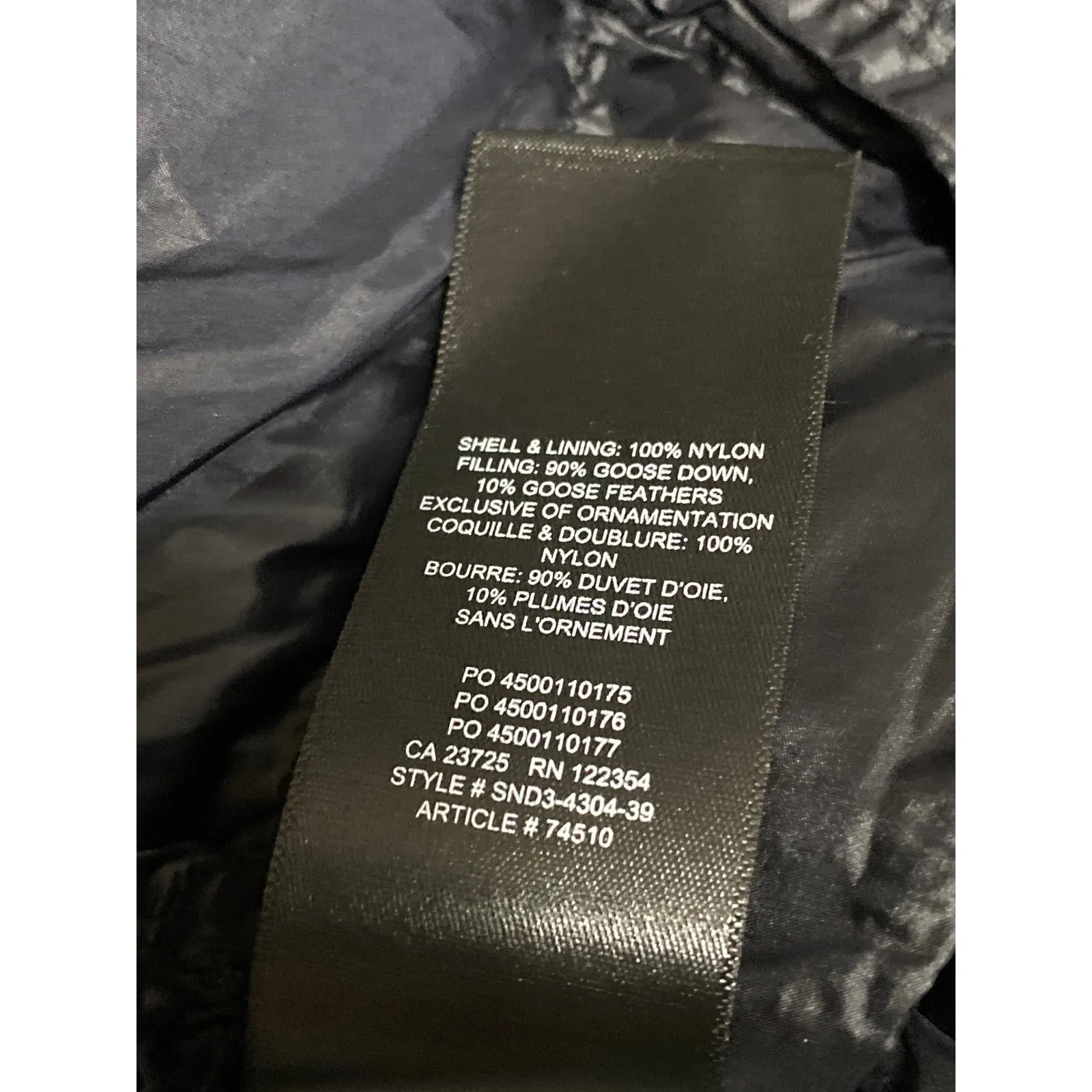 Aritzia TNA Women's Black Zip Up Long Sleeve Packable Puffer Coat Jacket Size M - Image 5