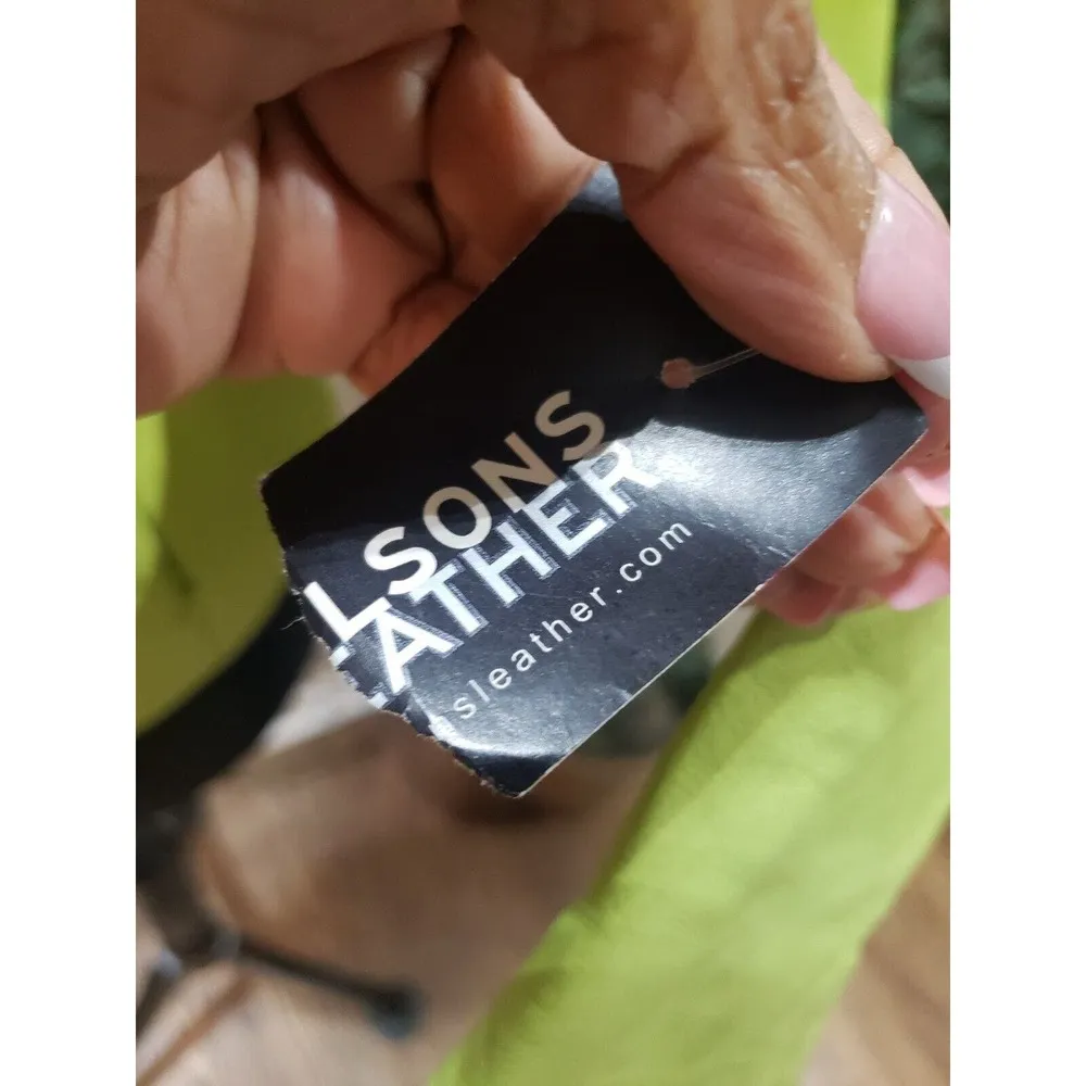 Wilsons Leather Maxima Womens Green Long Sleeve Full Zip Jacket Size Medium - Image 12