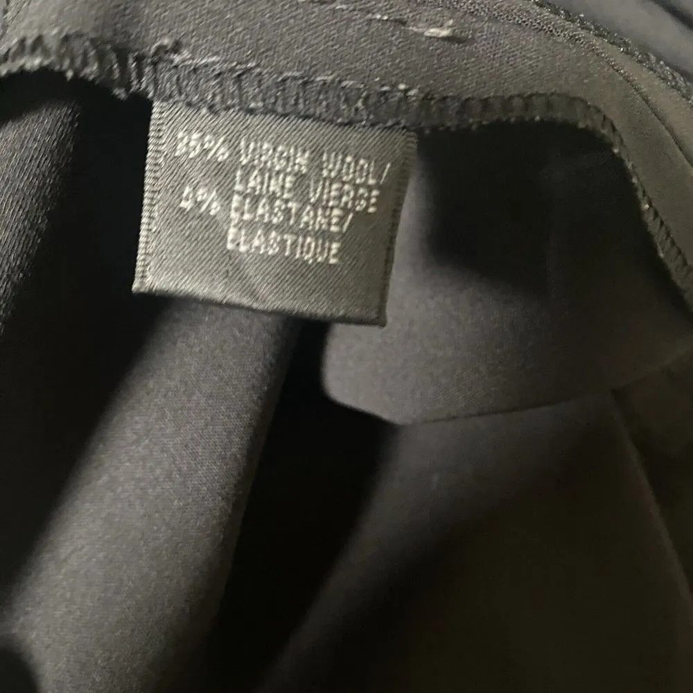 Lafayette 148‎ New York Menswear Black Virgin Wool Trousers Womens Size 16 - Image 7