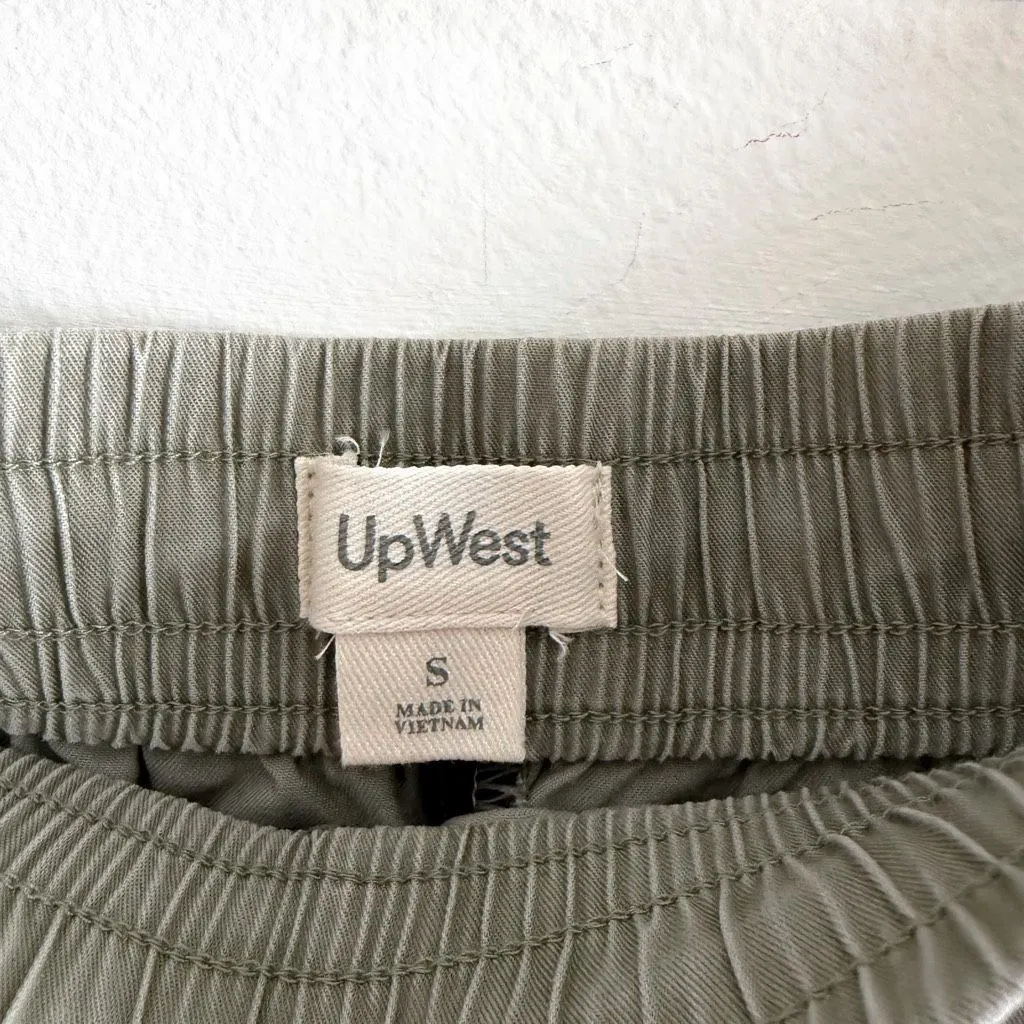 UpWest Mid Rise All Around Flowy Utility Shorts Size S Green - Image 7