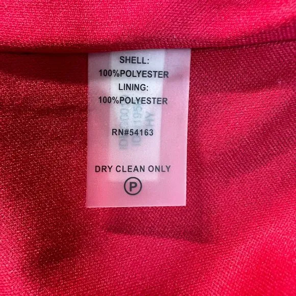 Ivanka Trump Dress 14 Red Sheath Ruffle Layered Pleated‎ Sleeveless Knee Length - Image 9