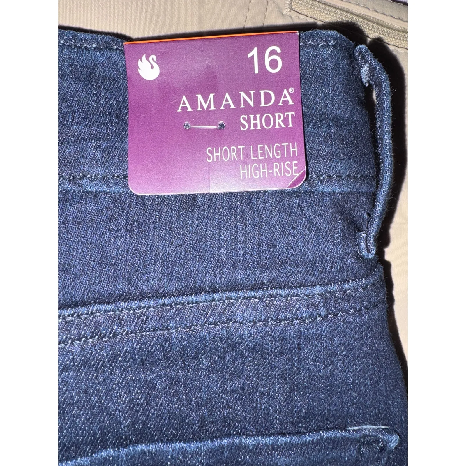 Gloria Vanderbilt Jean shorts Portland NEW short length high rise 16 - Image 4