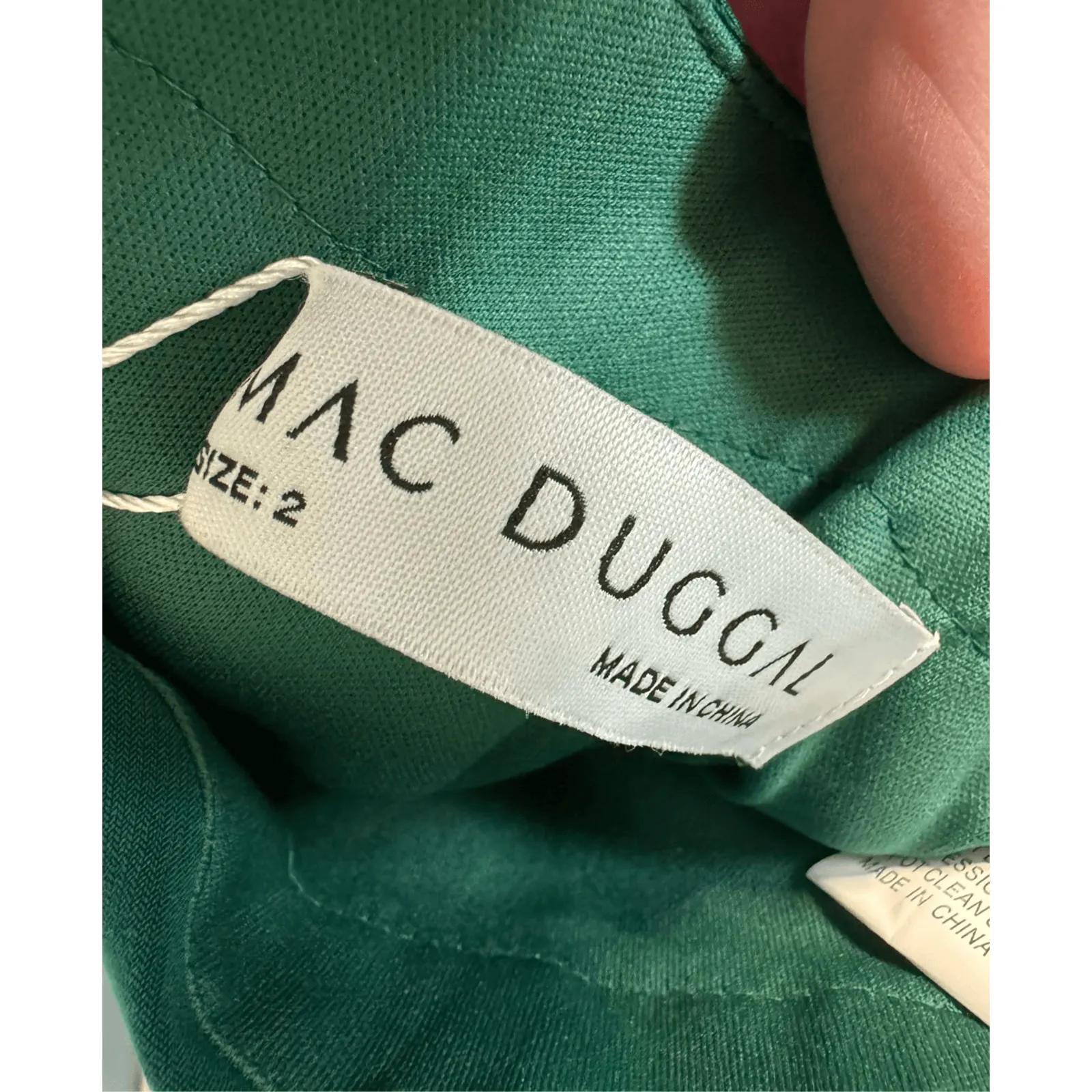 Mac Duggal NWT One Shoulder Cut Out Jersey Gown in Emerald Size 2 - Image 6