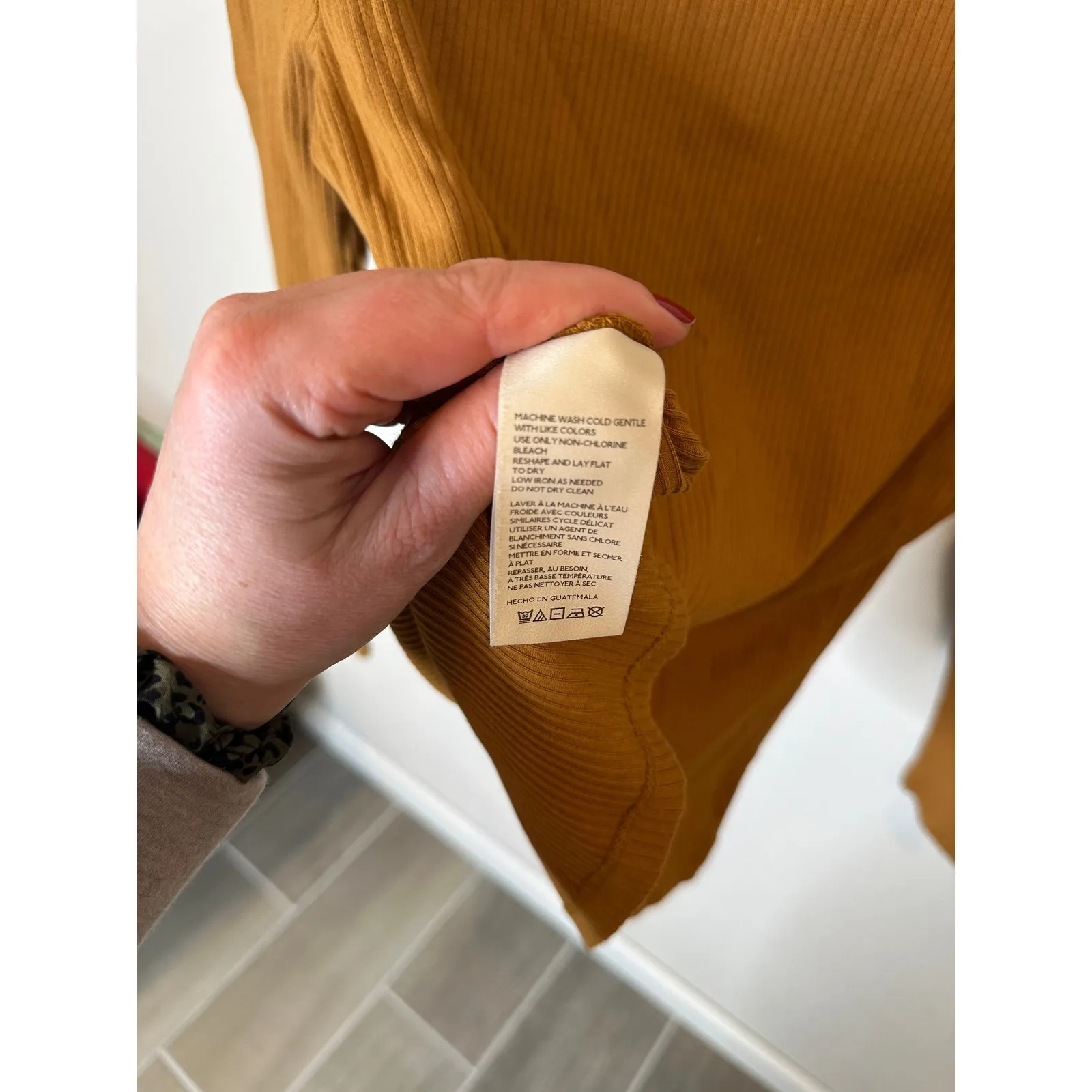 Maeve by Anthropologie Ribbed Turtleneck Long Sleeve Women's Small Brown - Image 4