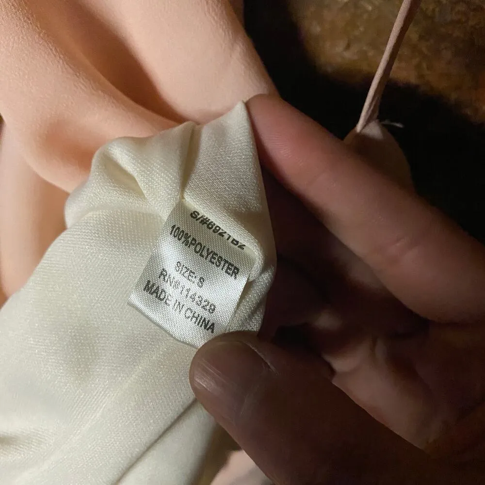 Poetry Pink Cream Lace Sleeveless Criss-Cross Romper Women's Size Small - Image 4