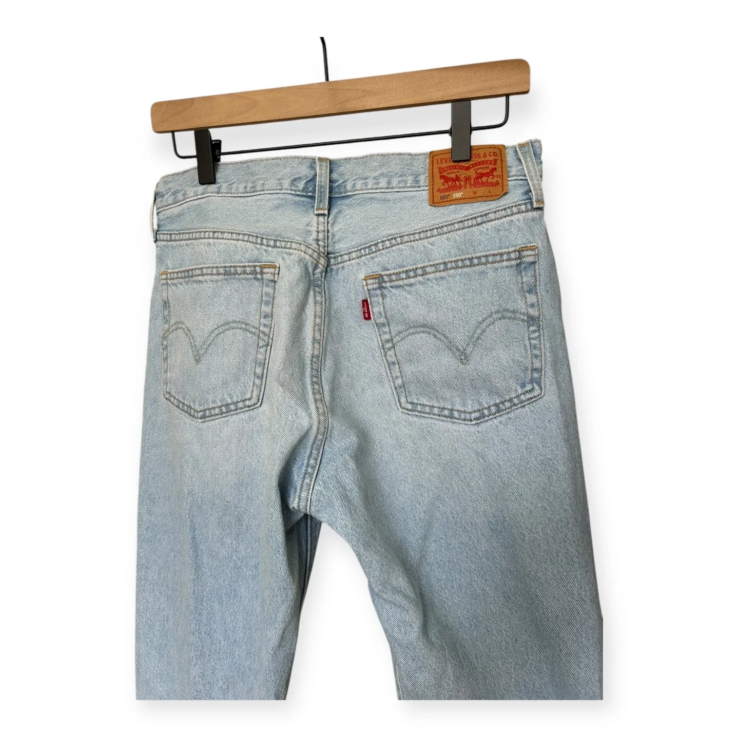 Levi Strauss & Co Women's 501 150th Anniversary Light Wash Floral Patch 29x30 - Image 5