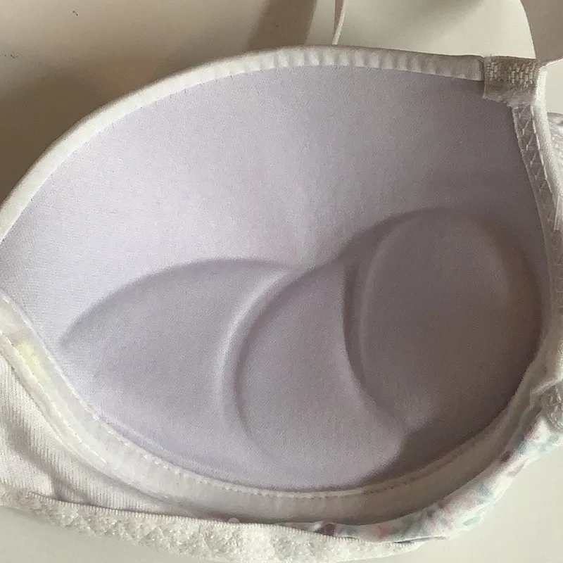 Massam Size Medium White Floral Print Padded Underwire Bra. Made in Brazil. New. - Image 6