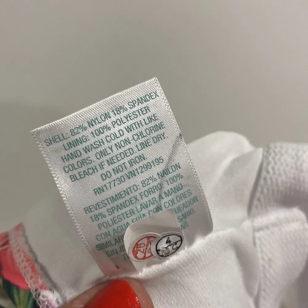 Kona Sol swimsuit‎ Off Shoulder Flounce High Coverage One Piece Tropical - Image 5