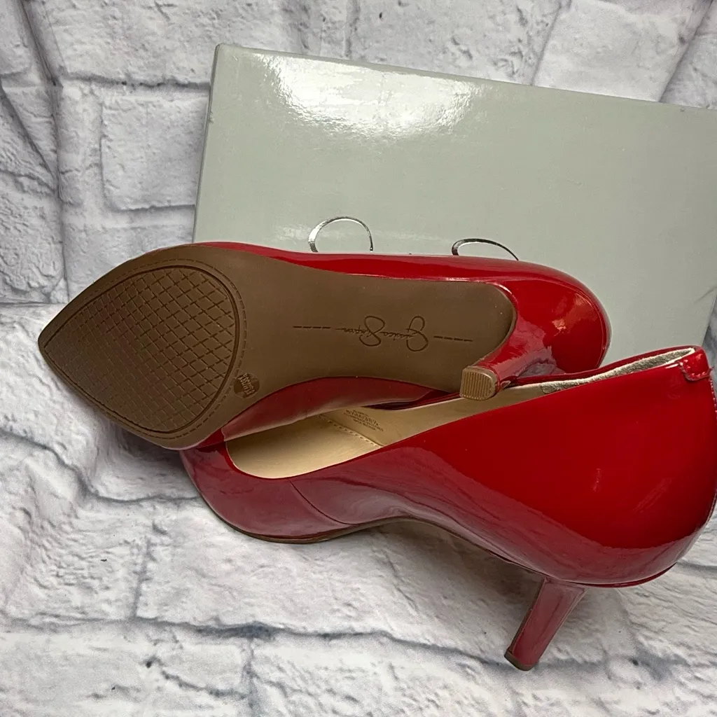 Jessica Simpson Glossy Red Heels - Image 5