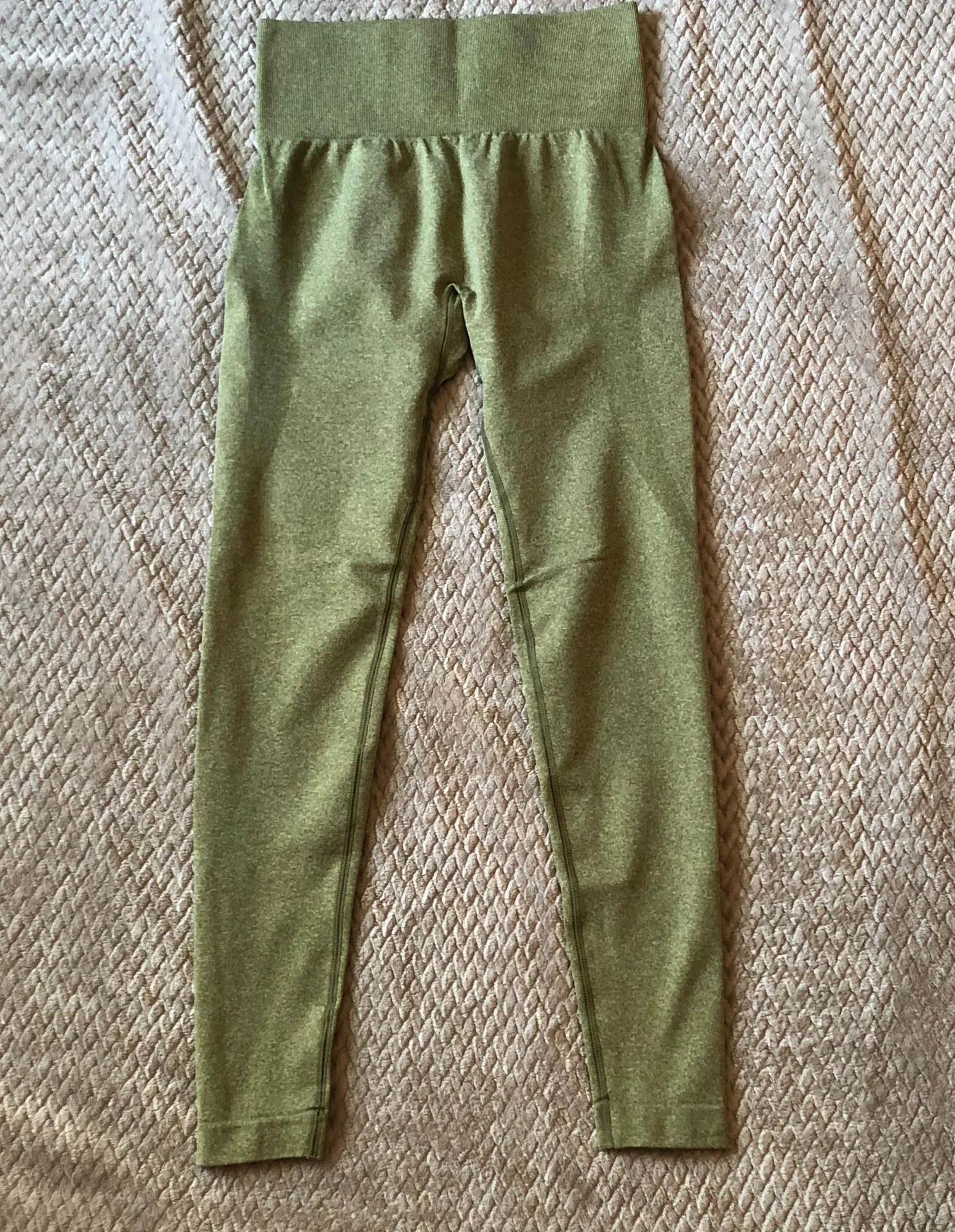 Olive Seamless Contour Leggings Green Size XS - Image 2