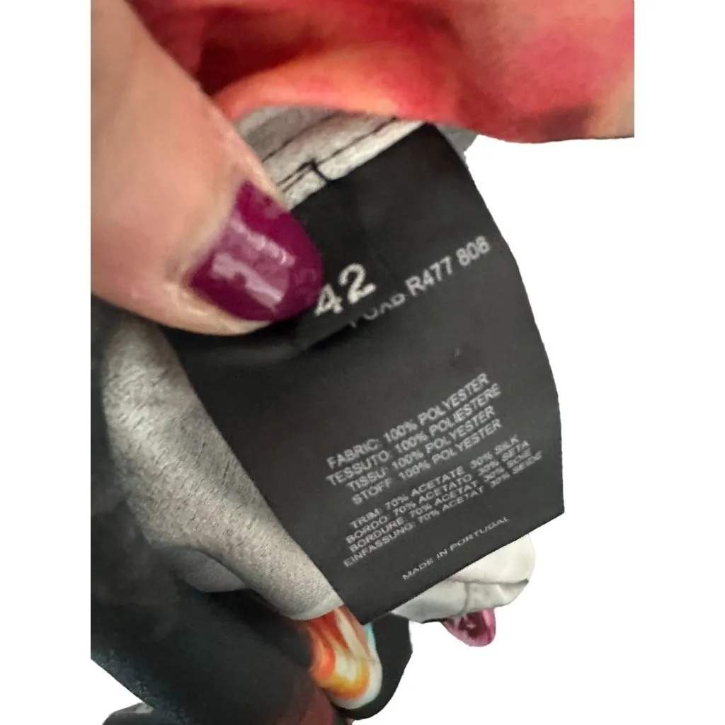 PAUL SMITH Black Label Floral Blur Short Sleeve Shift Dress Size 42 US XL Pink - Image 9