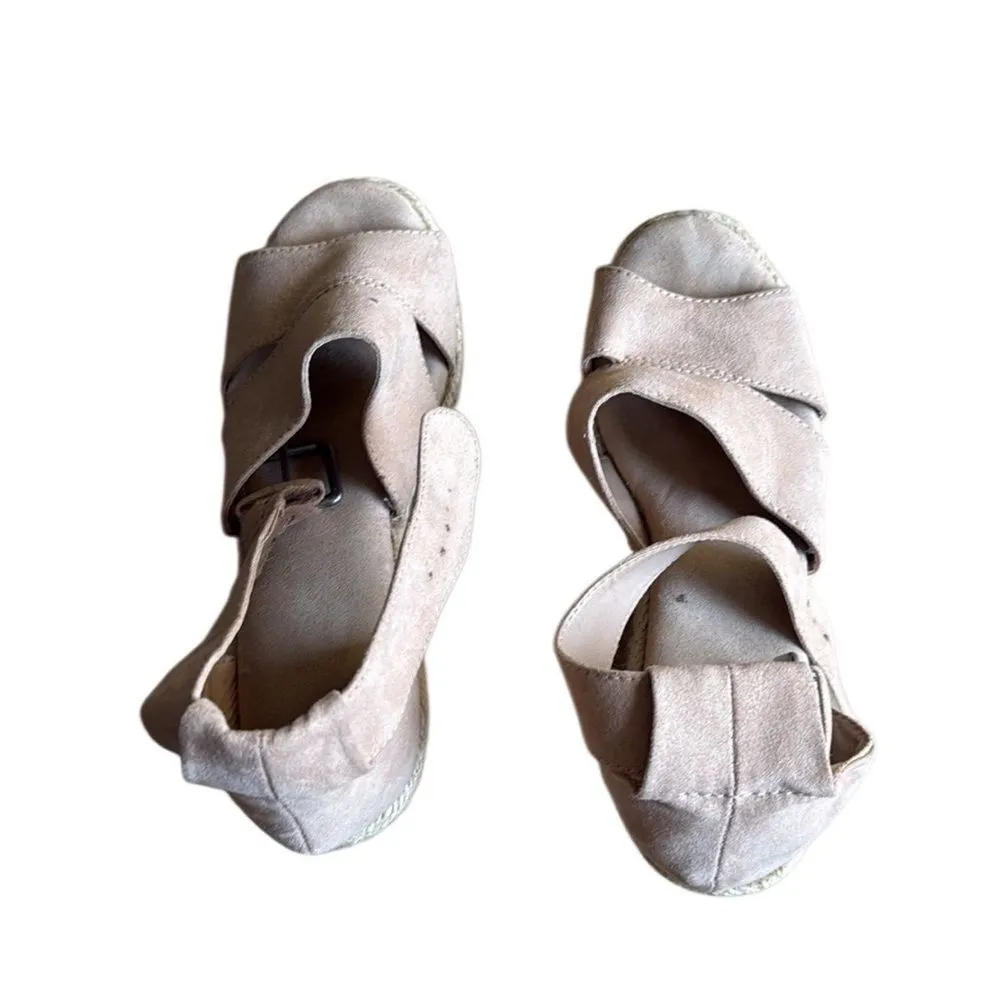 Target Blush Pink Espadrille Wedge Sandals 8 - Image 2