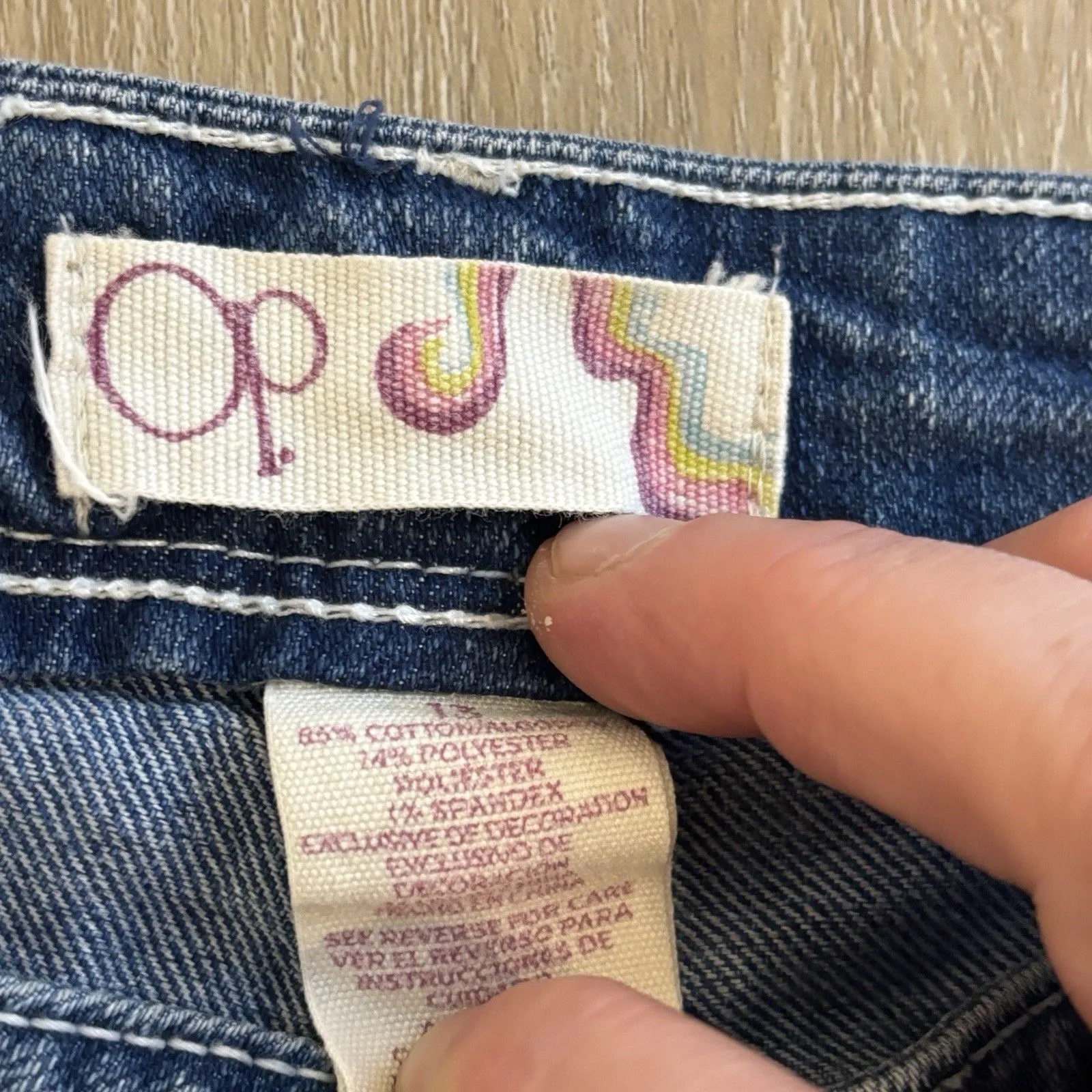 OP Ocean Pacific Jeans 13 Womens Blue Denim Side Zipper Ankle Skinny Stretch Size undefined - Image 5