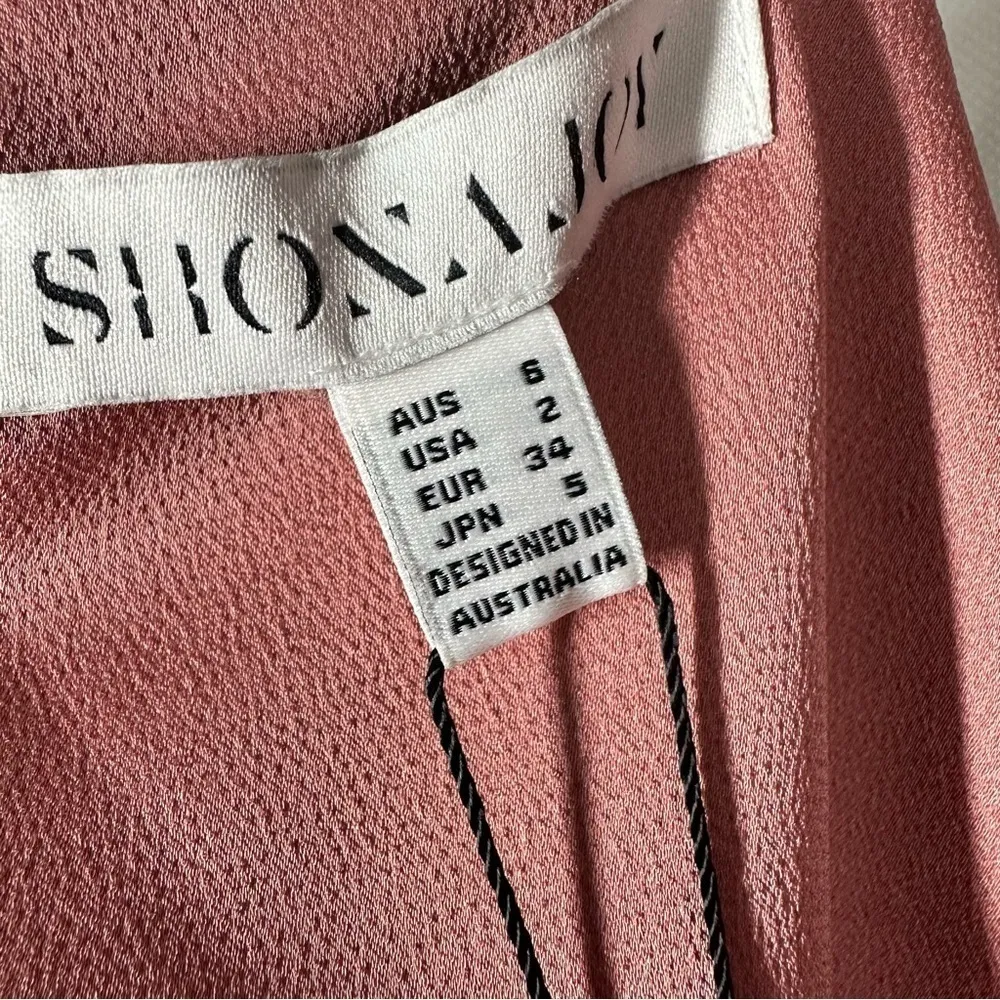 Shona Joy Luxe Cocktail Pink Rose Frill Dress Size US 2 - Image 6