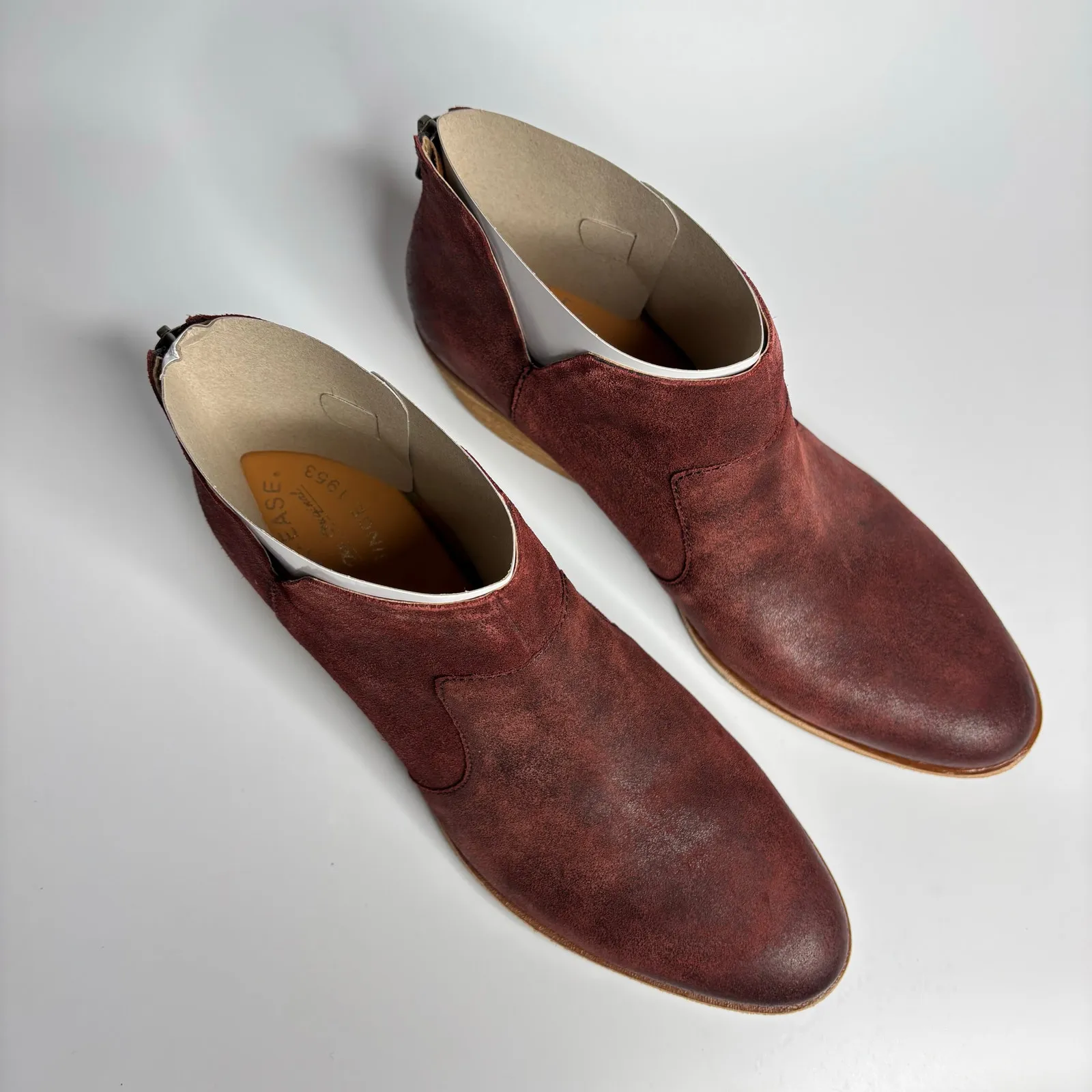 Kork-Ease Skye Leather Ankle Boot in Dark Red Brick Distressed - Image 8