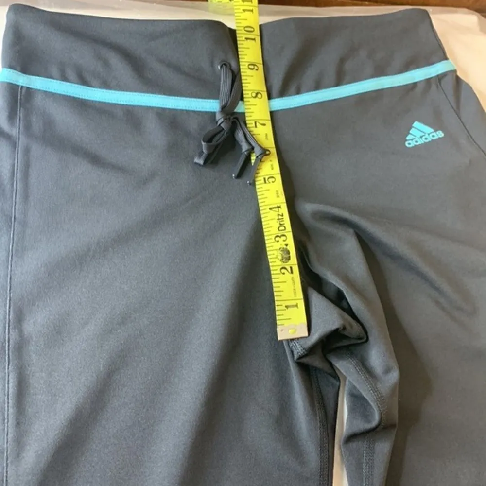 Adidas Wide Leg Drawstring Waist Yoga Athletic Pants Size Medium - Image 8