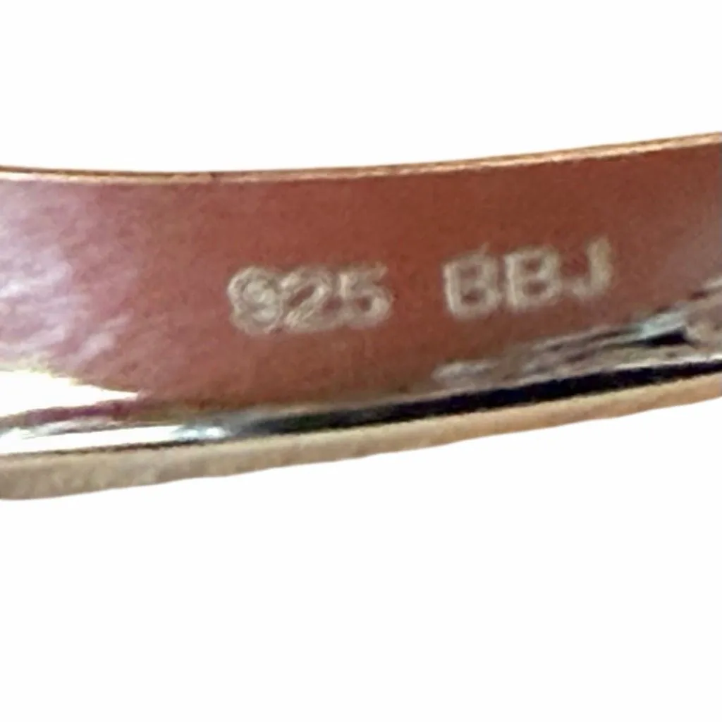 BBJ Sterling Silver Pink Stone & CZ Statement Ring - Image 10