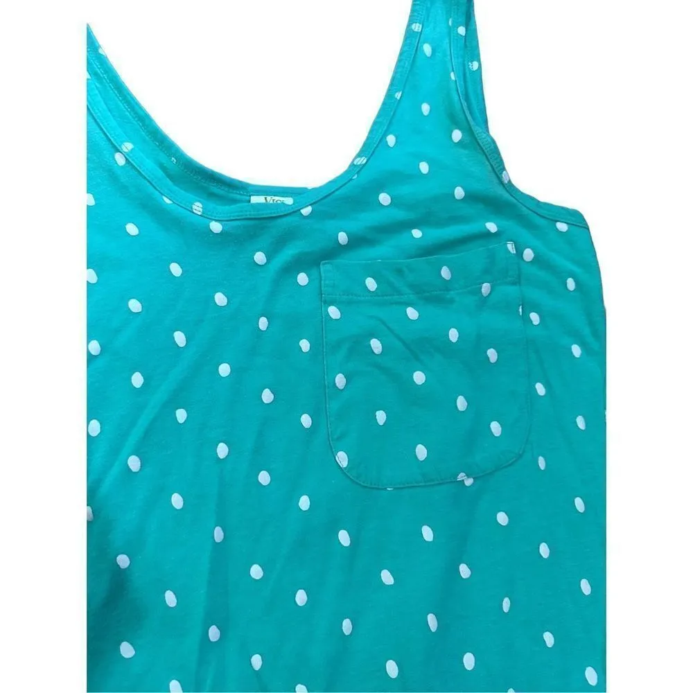 Victoria’s Secret Vintage Turquoise White Polka Dot Fit & Flare dress gold label - Image 4