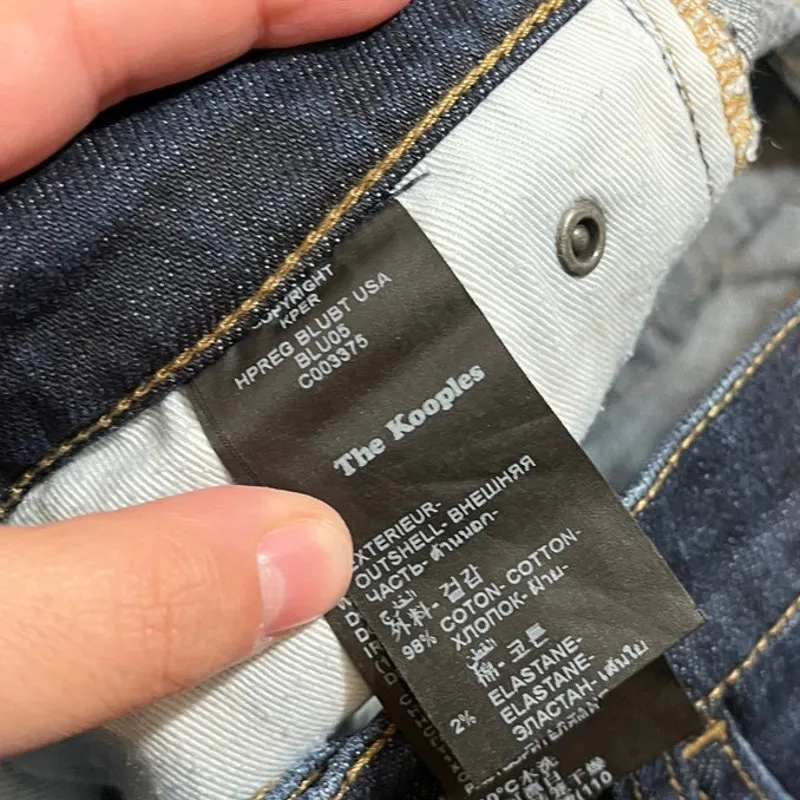 The Kooples Dark Wash Button Fly‎ Straight Leg Jeans Slim Womens Size 29 - Image 3