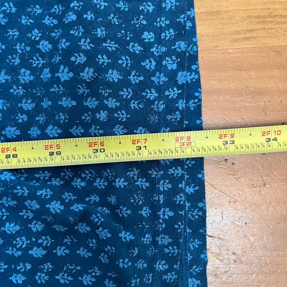 Peruvian Connection Women's Teal Blue Pima Cotton Dress Pockets 3/4 Sleeve Large - Image 8