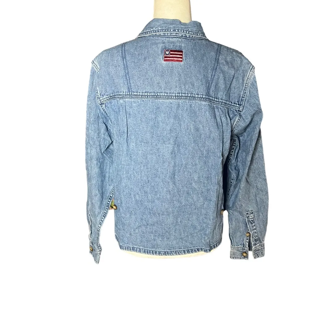 Vintage USA Denim Shirt Christopher & Banks M 100% Cotton - Image 3