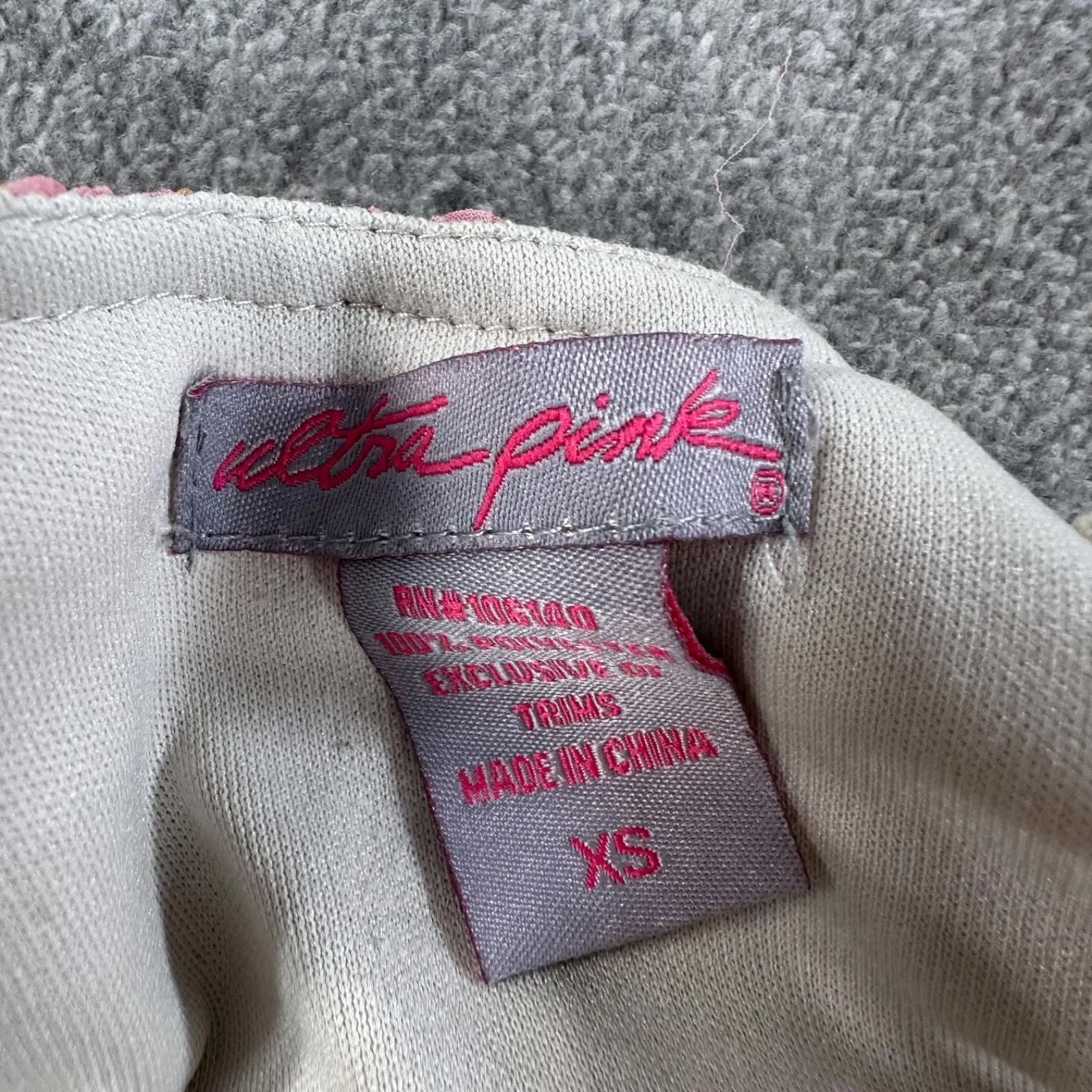 Ultra Pink Lace Trim Sleeveless Y2k Boho Babydoll Dress Size X-Small Purple Gold - Image 4