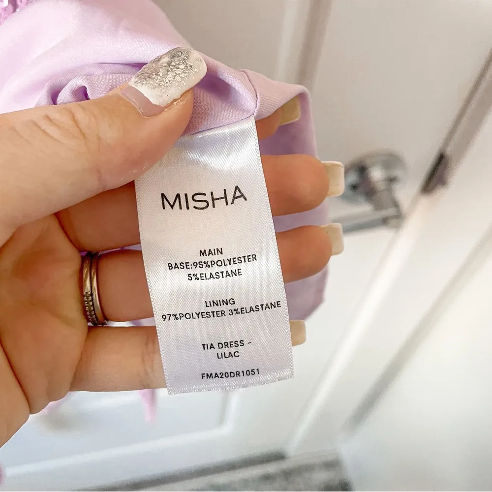 NEW MISHA COLLECTION TIA DRESS Sequin Lilac - Image 7