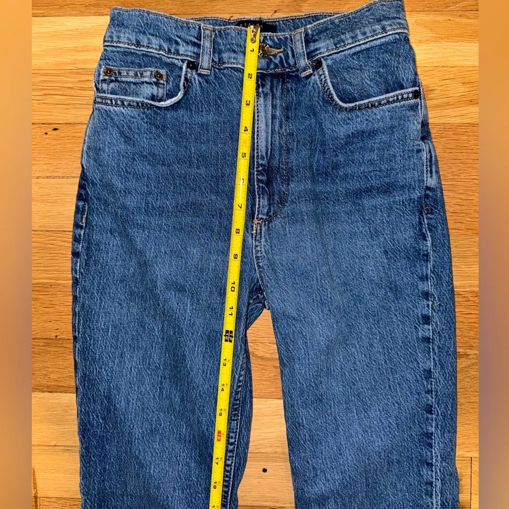 ASOS DESIGN high rise '70's' stretch flare jeans in midwash - Image 7