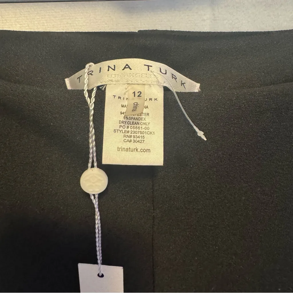 Trina Turk Women’s 11 Black Carine 2 Stretchy Crepe Knit Pant. NWT See Desc. - Image 5