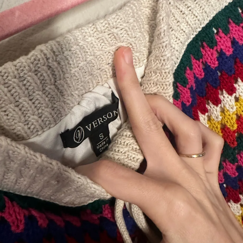 Versona Multicolor Knit High Waist Shorts - Image 3