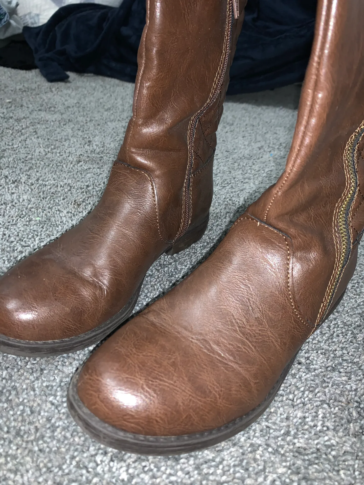 Tall Brown Boots Size 6 - Image 4
