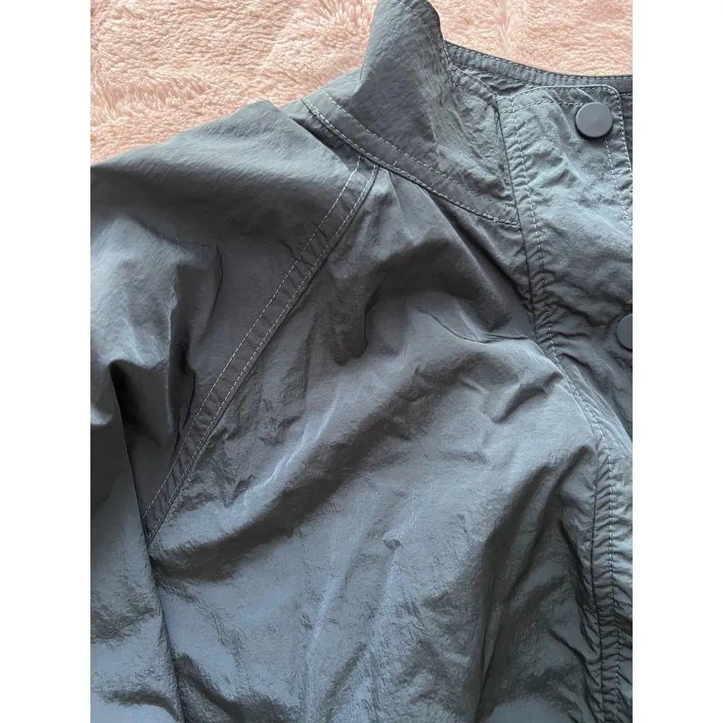 Good American Womens Windbreaker & Matching Pants Set Size 3 Dark Green Nylon - Image 6