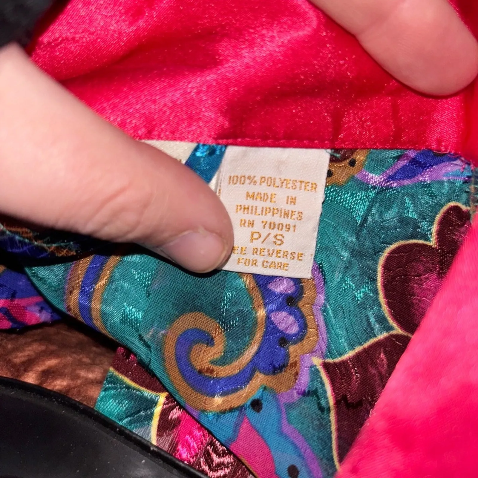 Victoria's Secret Vintage  Womens P/S Gold Label Flower Embroidered Belted Robe - Image 5