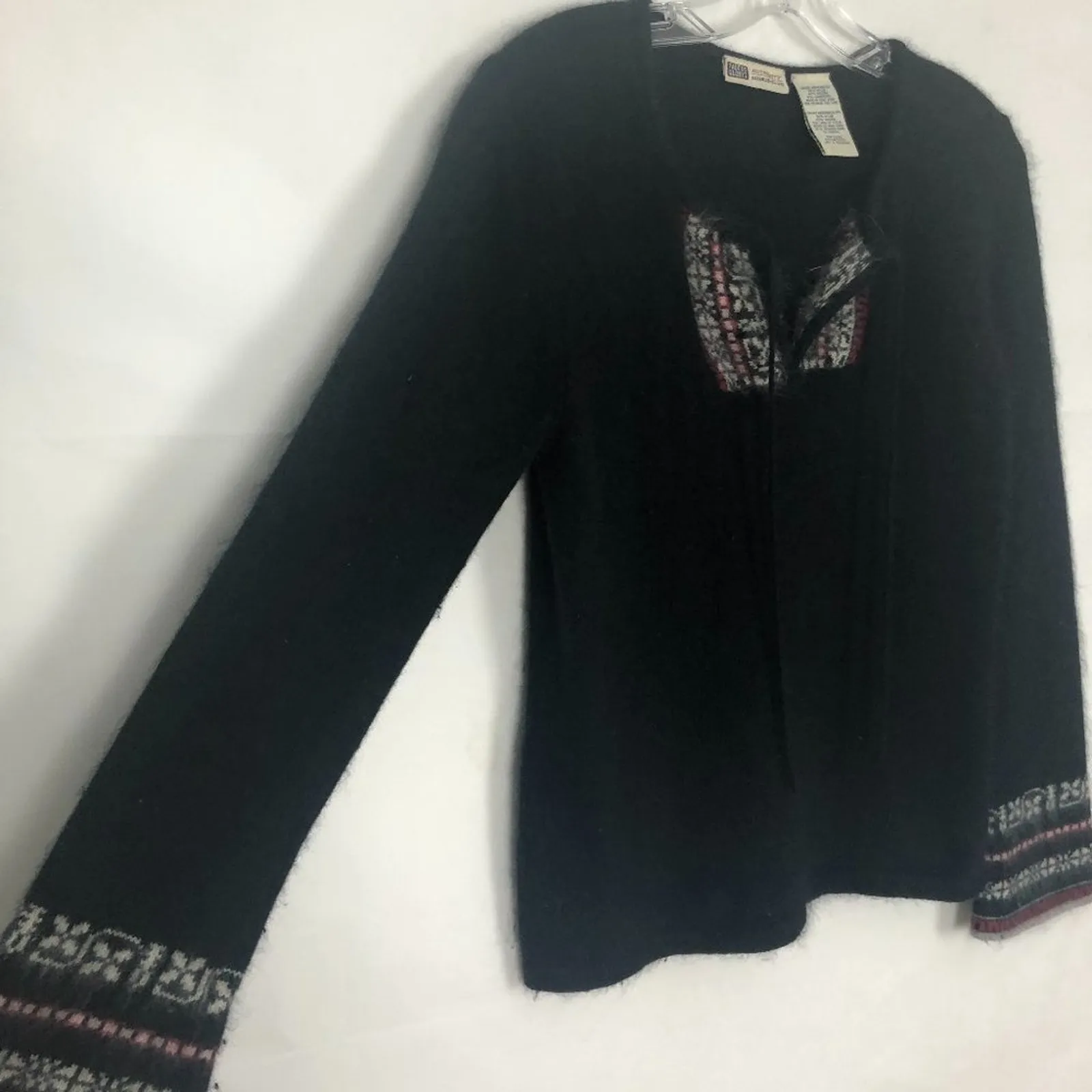 Faded Glory Y2K Angora Lambswool Blend Boho Sweater Size Medium - Image 5