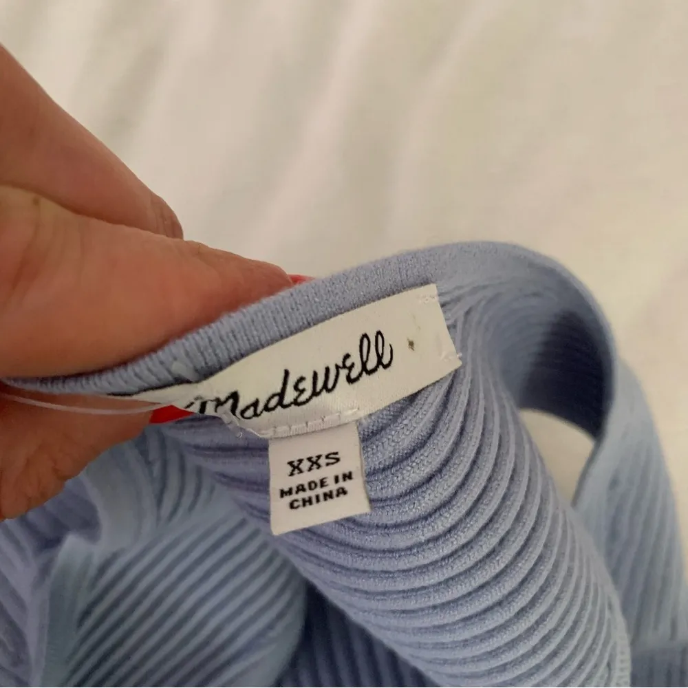 Blue ribbed sweater tank - Image 3