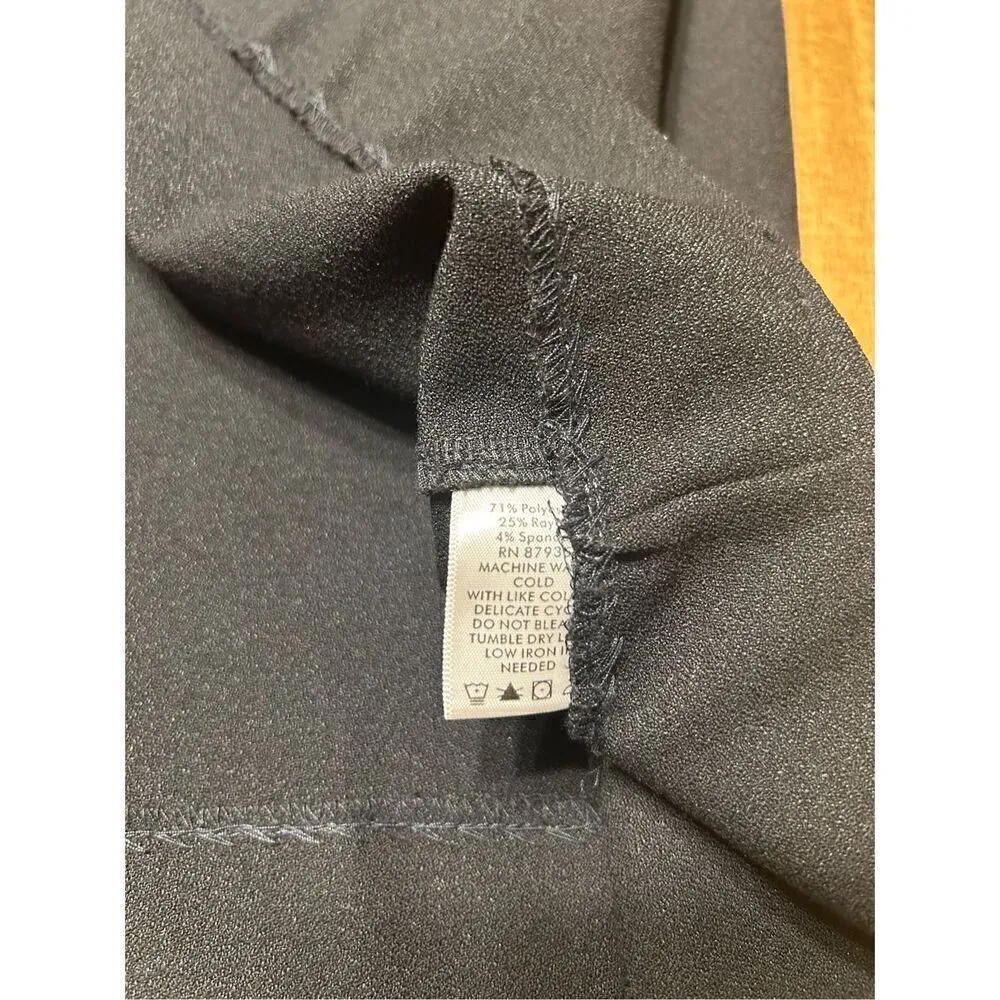 Susan Graver/Style Women's Short Sleeve Black Shift Dress Pullover Size Small - Image 5