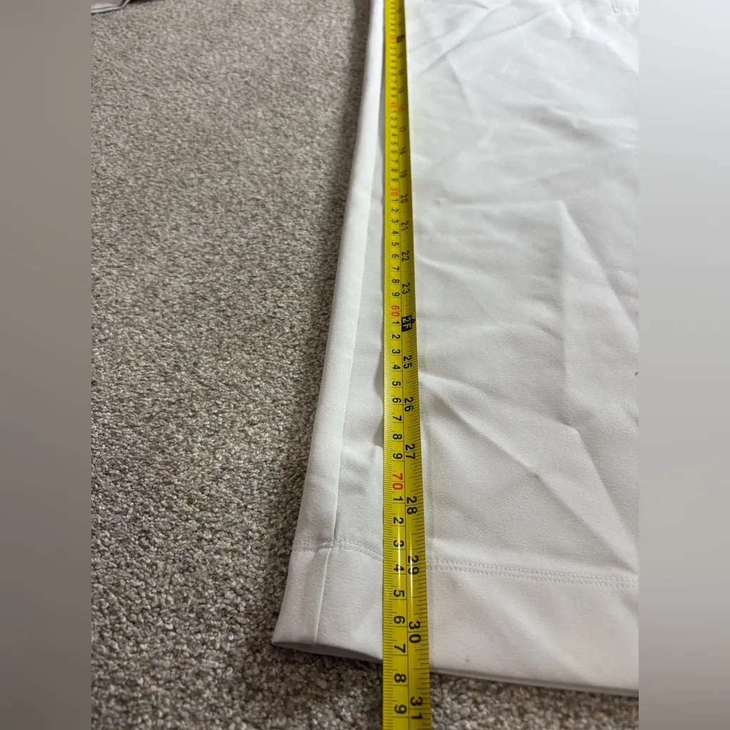 Athleta Promenade Cargo Pant Medium Ivory Wide Leg Drawstring Travel Pull On - Image 5