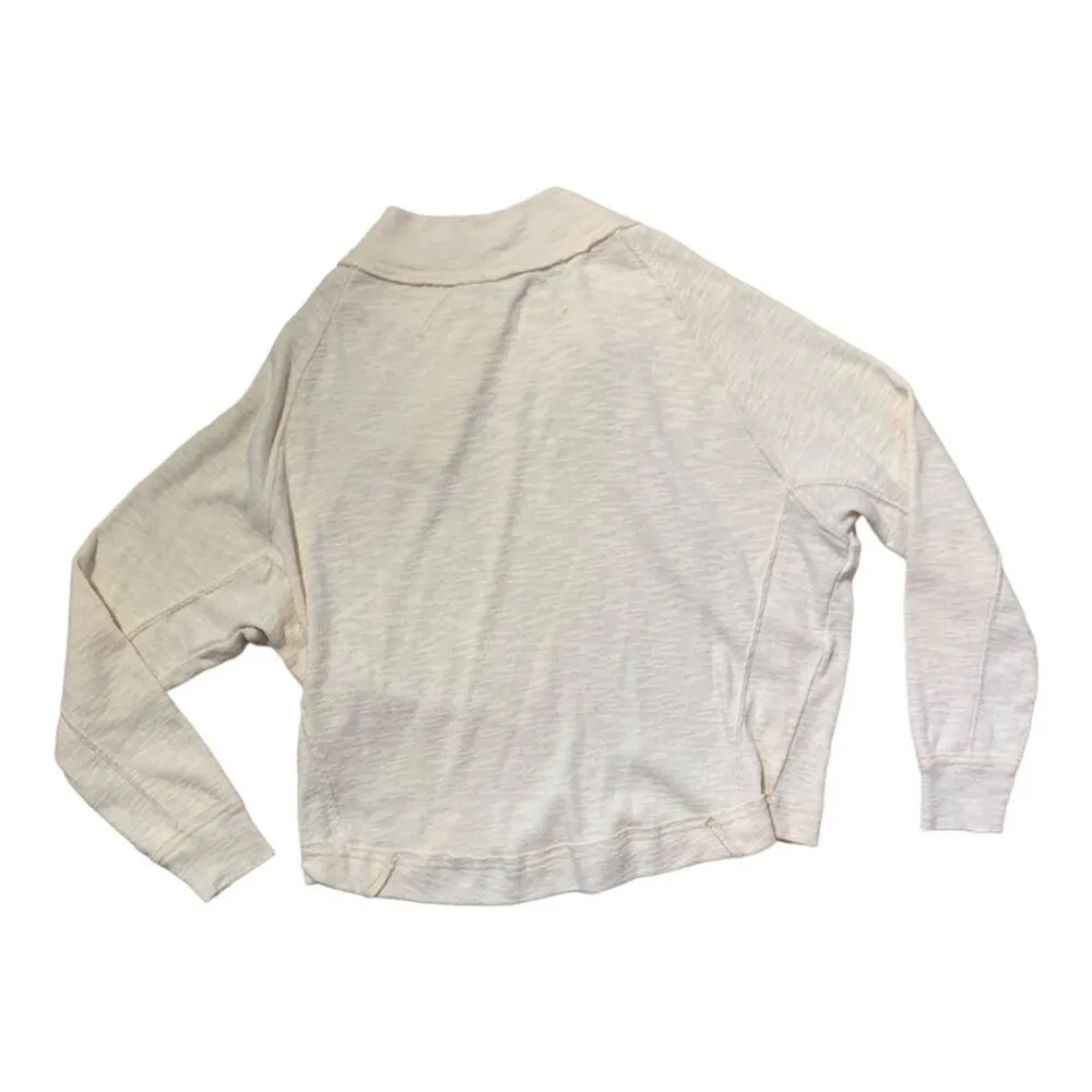 We the free womens xs extra small dalman sleeve button collar top long sleeve - Image 2