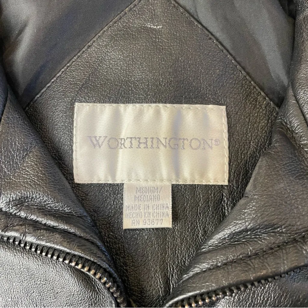 Worthington Black Leather Jacket - Image 5