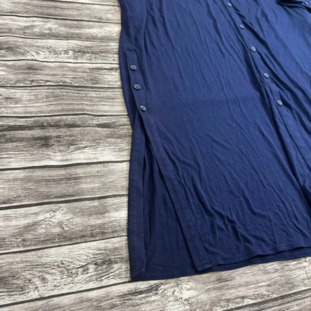 Universal Standard Women's Sally Liquid Jersey Shirt Dress Midnight Blue S 14 16 - Image 7