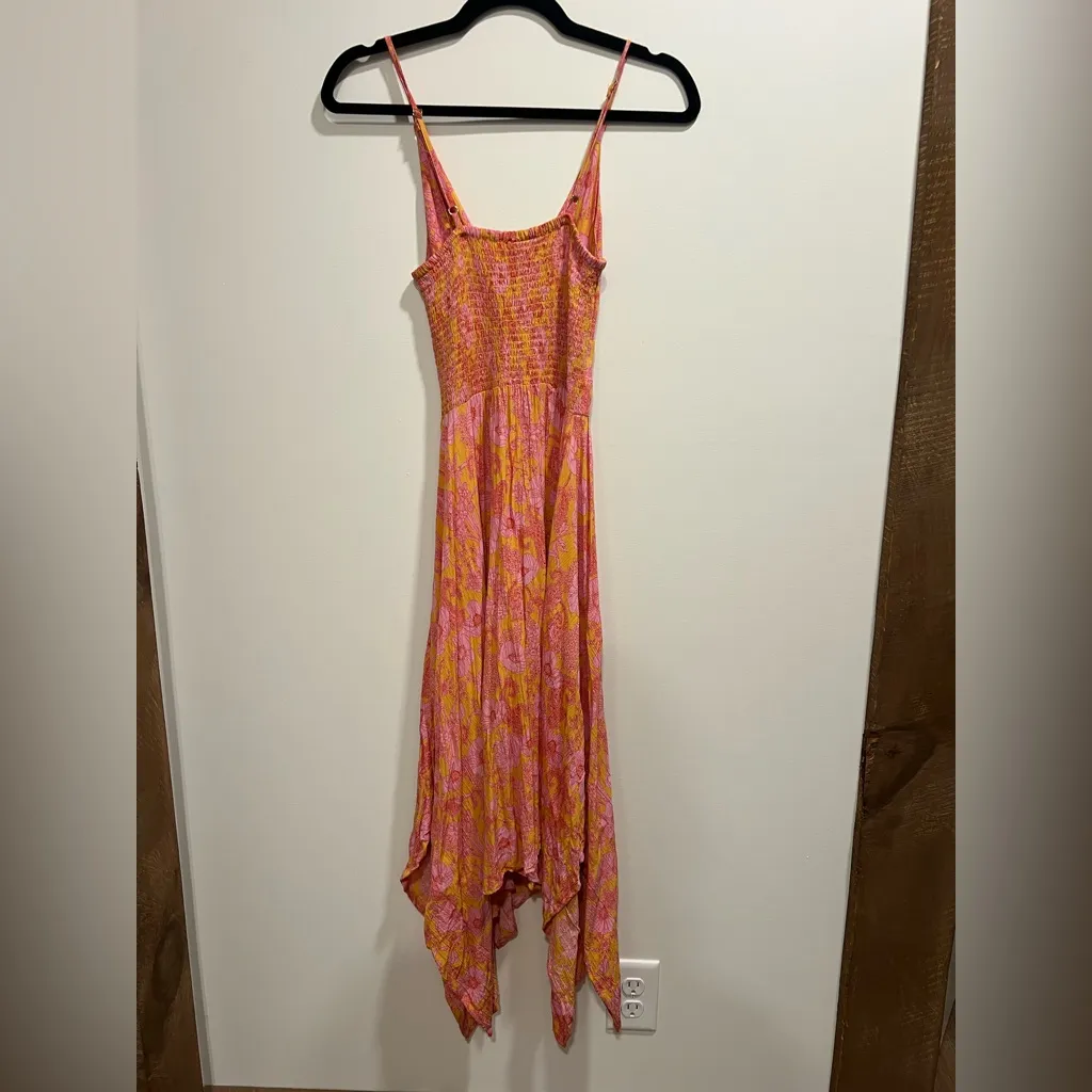 Angie Pink and Yellow Floral Flowy Dress - Image 4