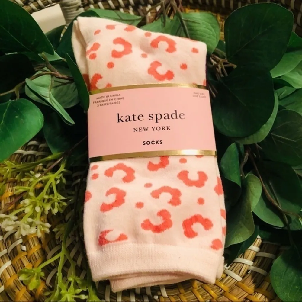 Kate Spade 3 Pack Leopard Socks NWT - Image 2