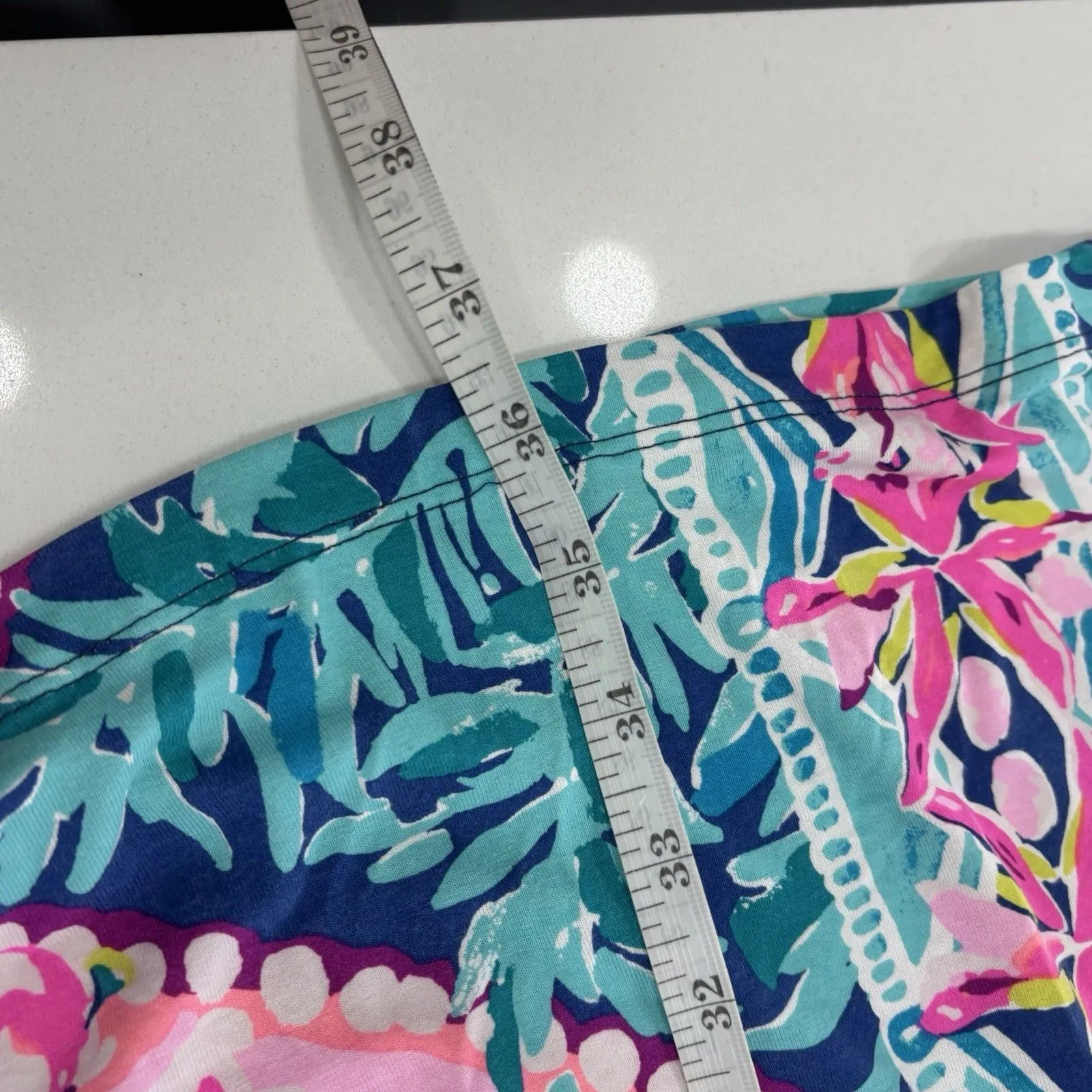 Lilly Pulitzer Dress Size XL Ophelia Swing Seaside Aqua Coconut Cove Engineered - Image 6