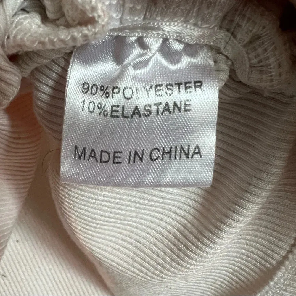 Princess Polly Women's Ribbed Crop Top  Pink White Camo Cowl Neck Summer  Size 8 - Image 6